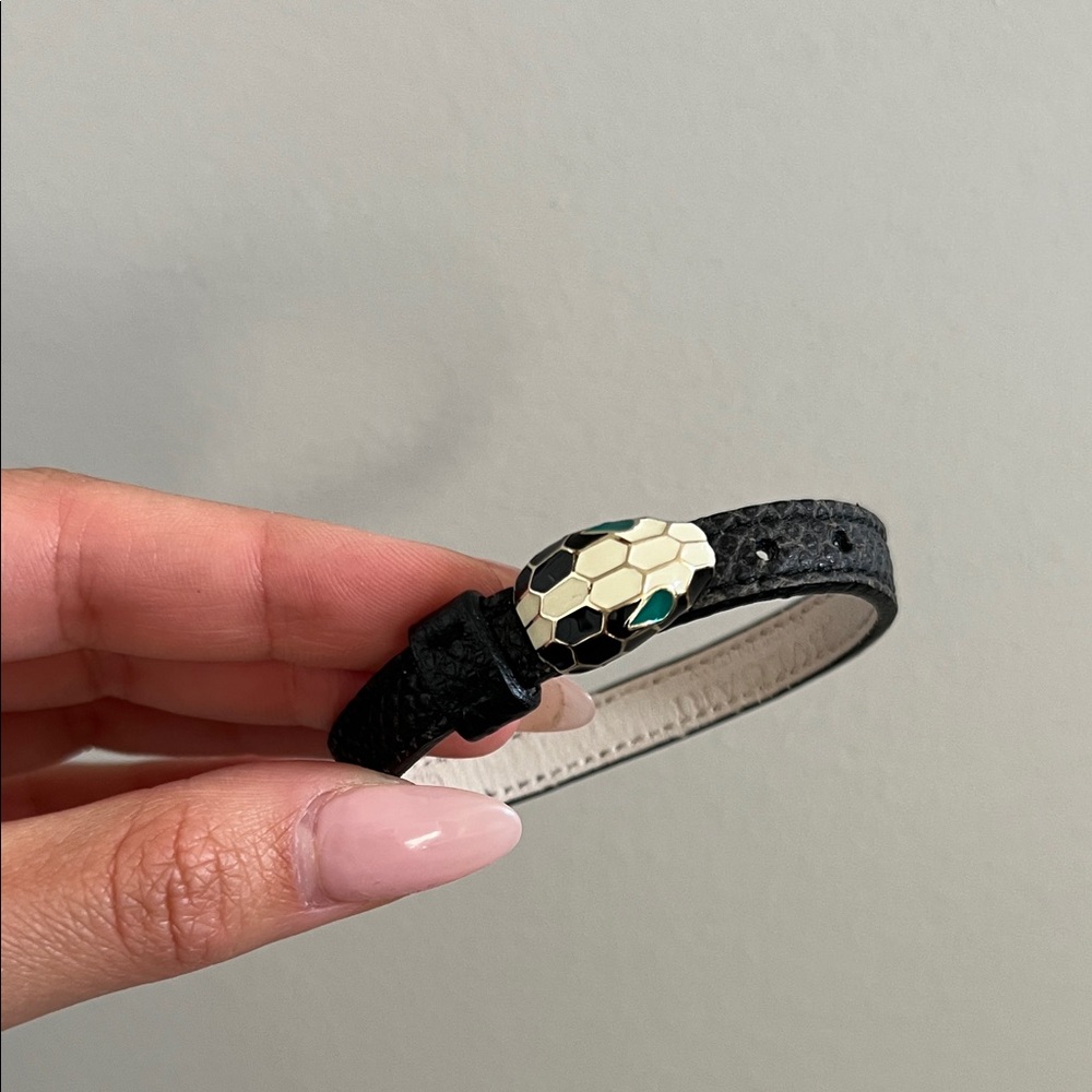 BVLGARI Serpenti leather bracelet